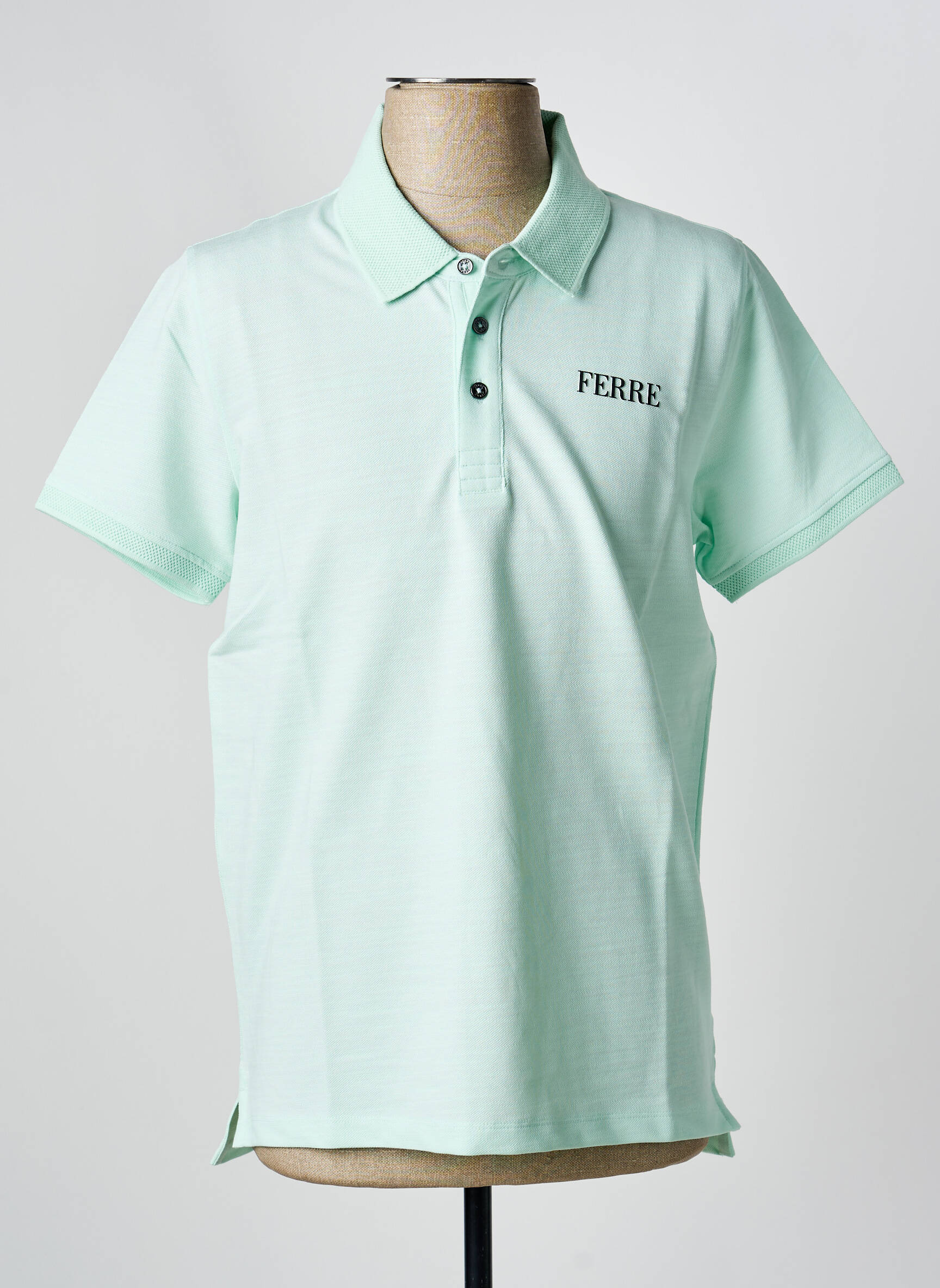 Polo tiesi kirpimas trumpas rankovės žalias FERRE vyras