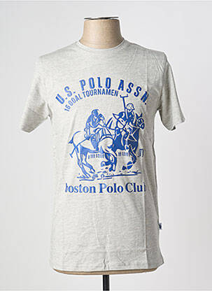 T-marškinys centrinė iškirptė trumpas rankovės pilka U.S. POLO ASSN vyras
