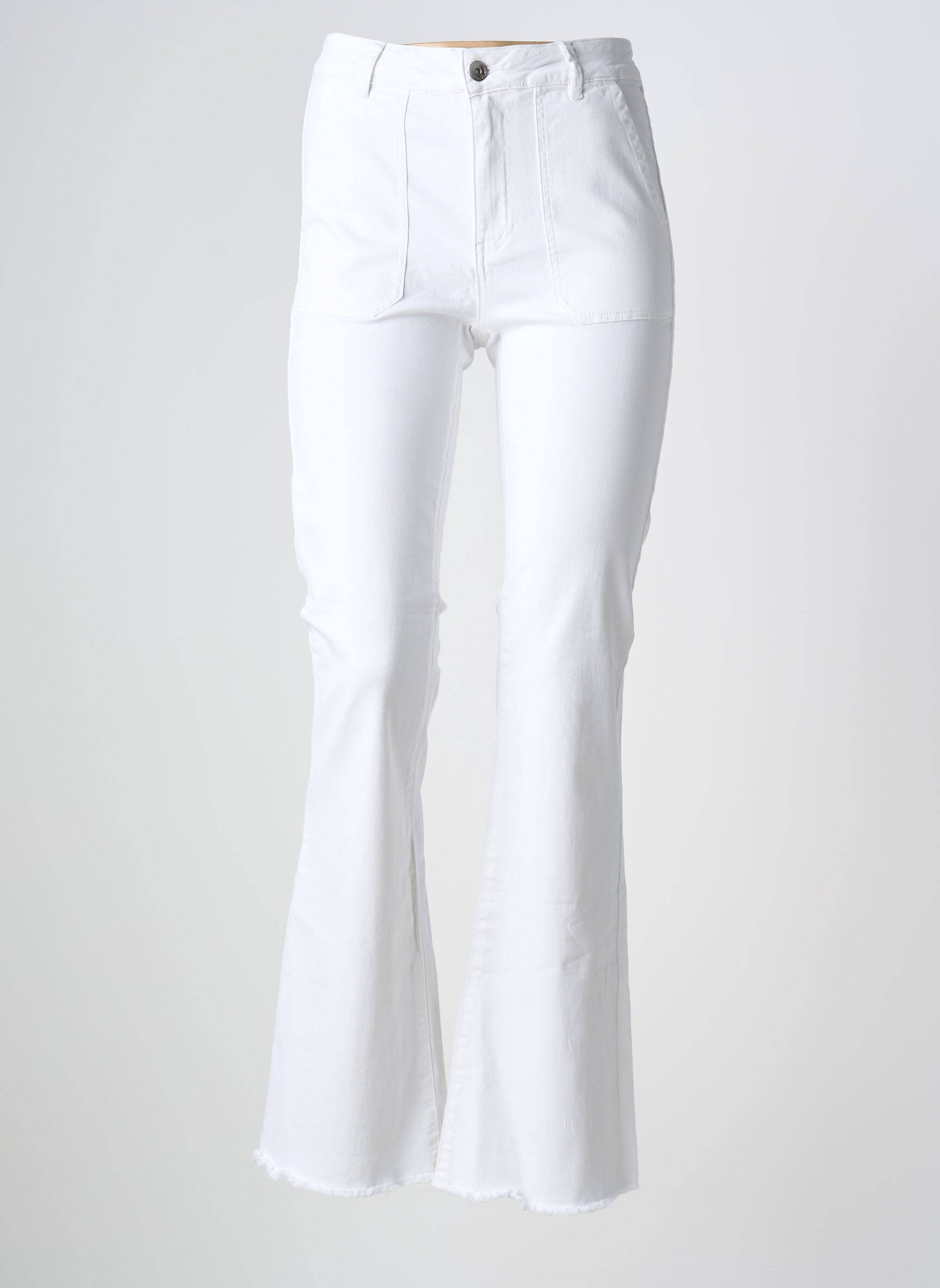 Bootcut džinsai aukšta talija aukšta talija baltas LPB LES PETITES BOMBES  moteris