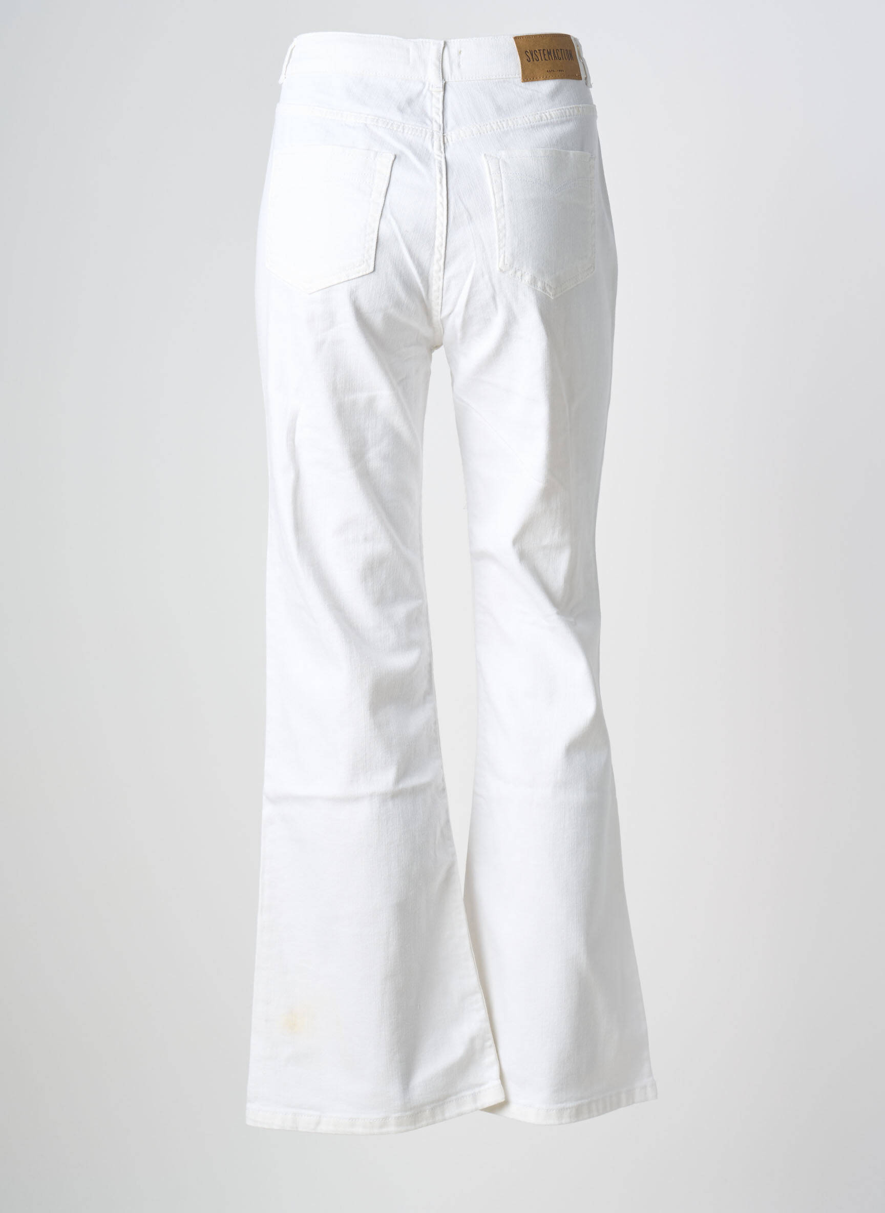 Bootcut džinsai aukšta talija aukšta talija baltas SYSTEMACTION moteris