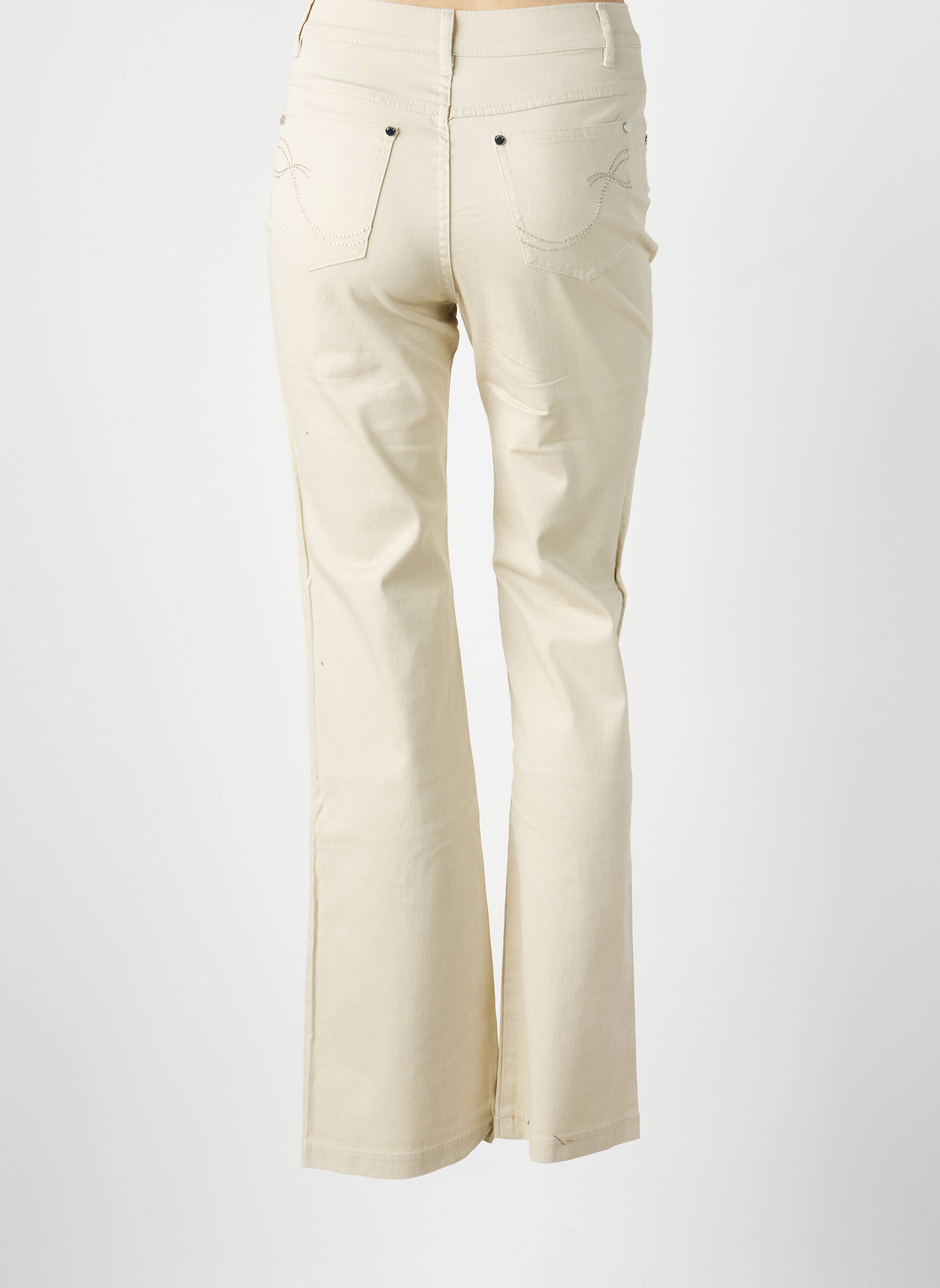 Bootcut džinsai aukšta talija aukšta talija bežinis MARBLE moteris