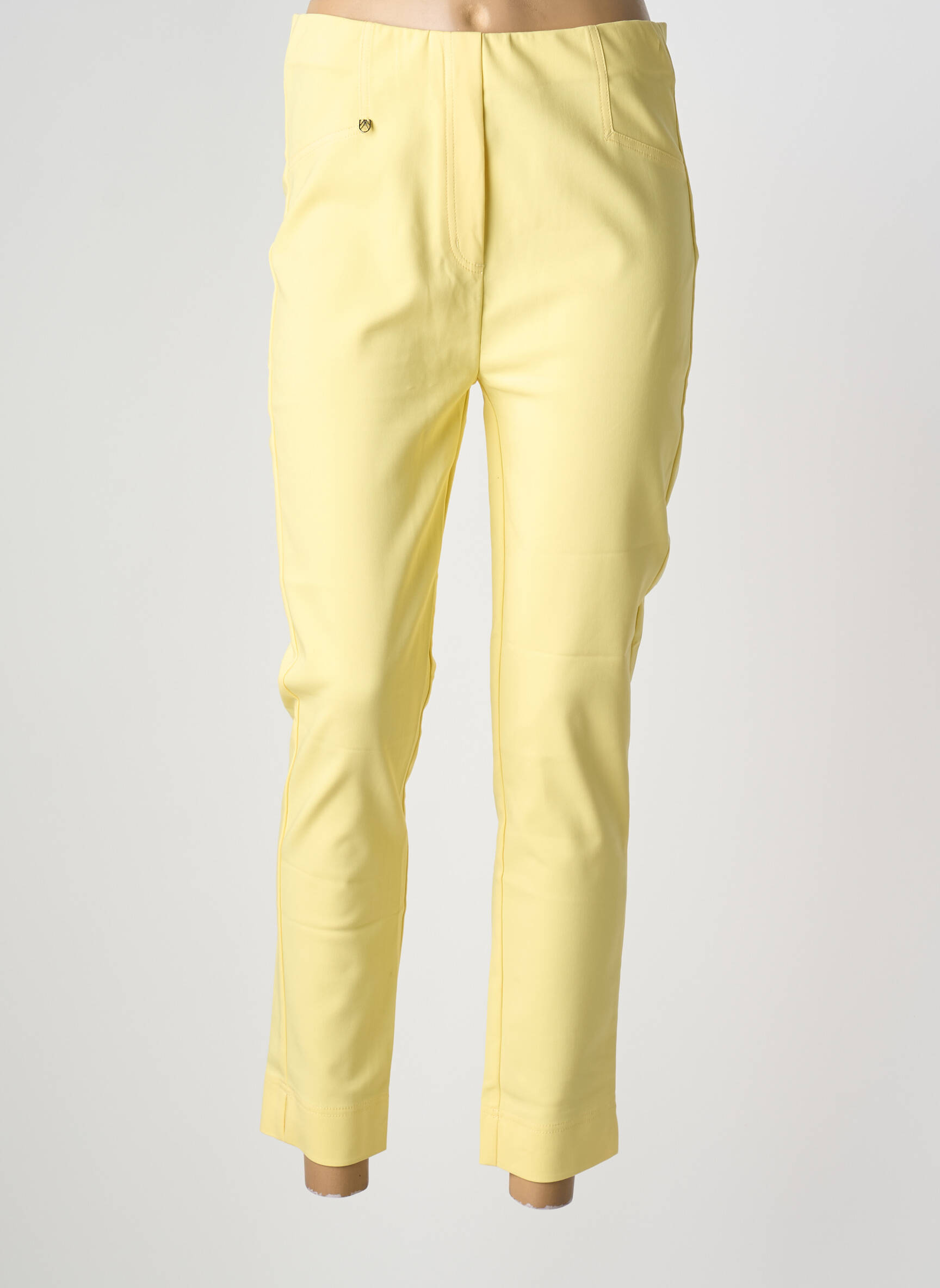 Jegging jersey audinys aukšta talija geltona MARBLE moteris