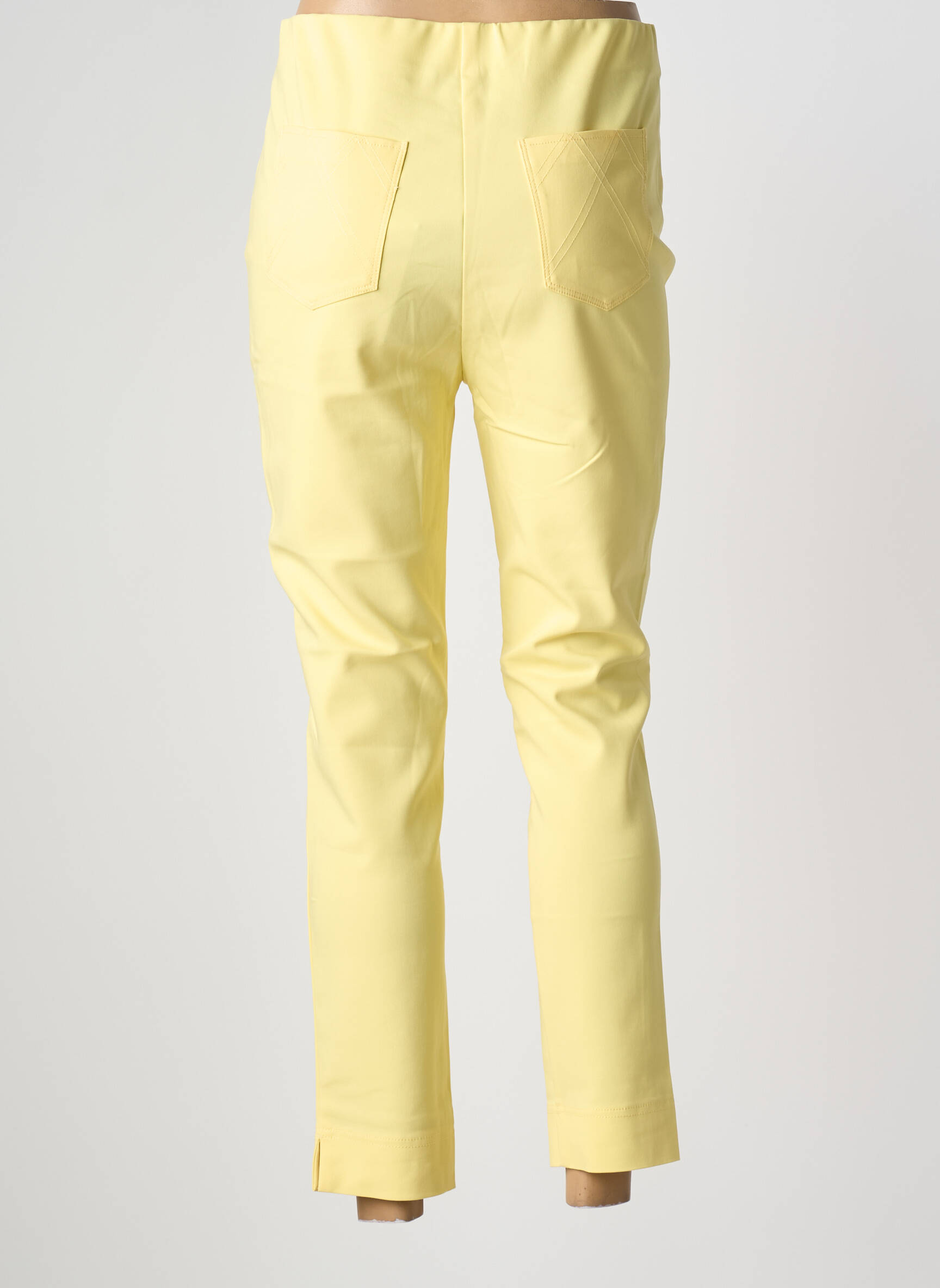 Jegging jersey audinys aukšta talija geltona MARBLE moteris