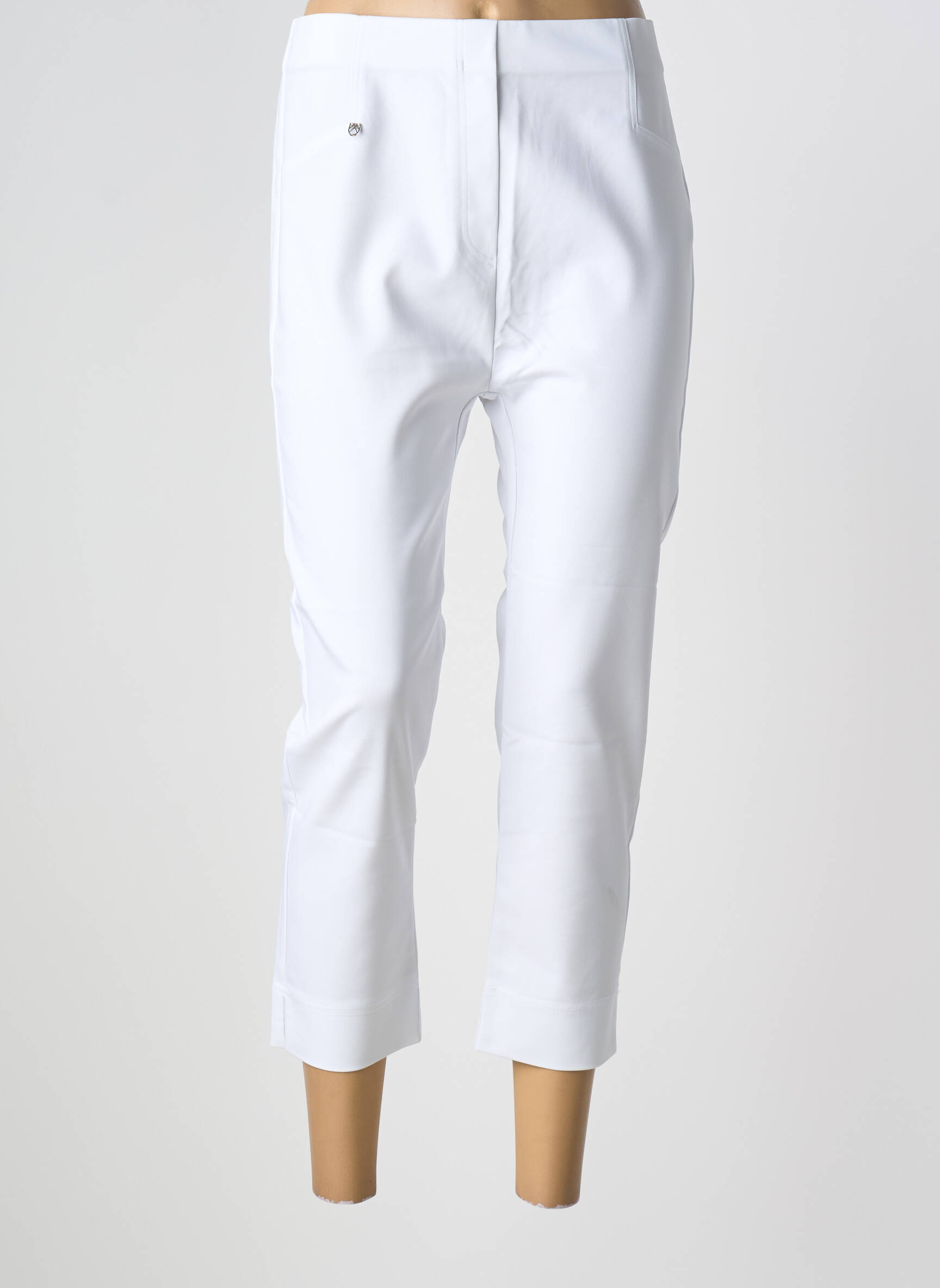 Jegging jersey audinys aukšta talija baltas MARBLE moteris