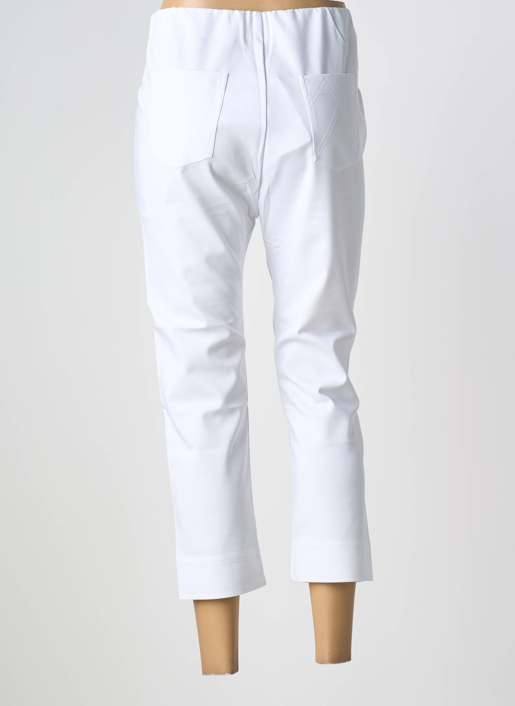 Jegging jersey audinys aukšta talija baltas MARBLE moteris