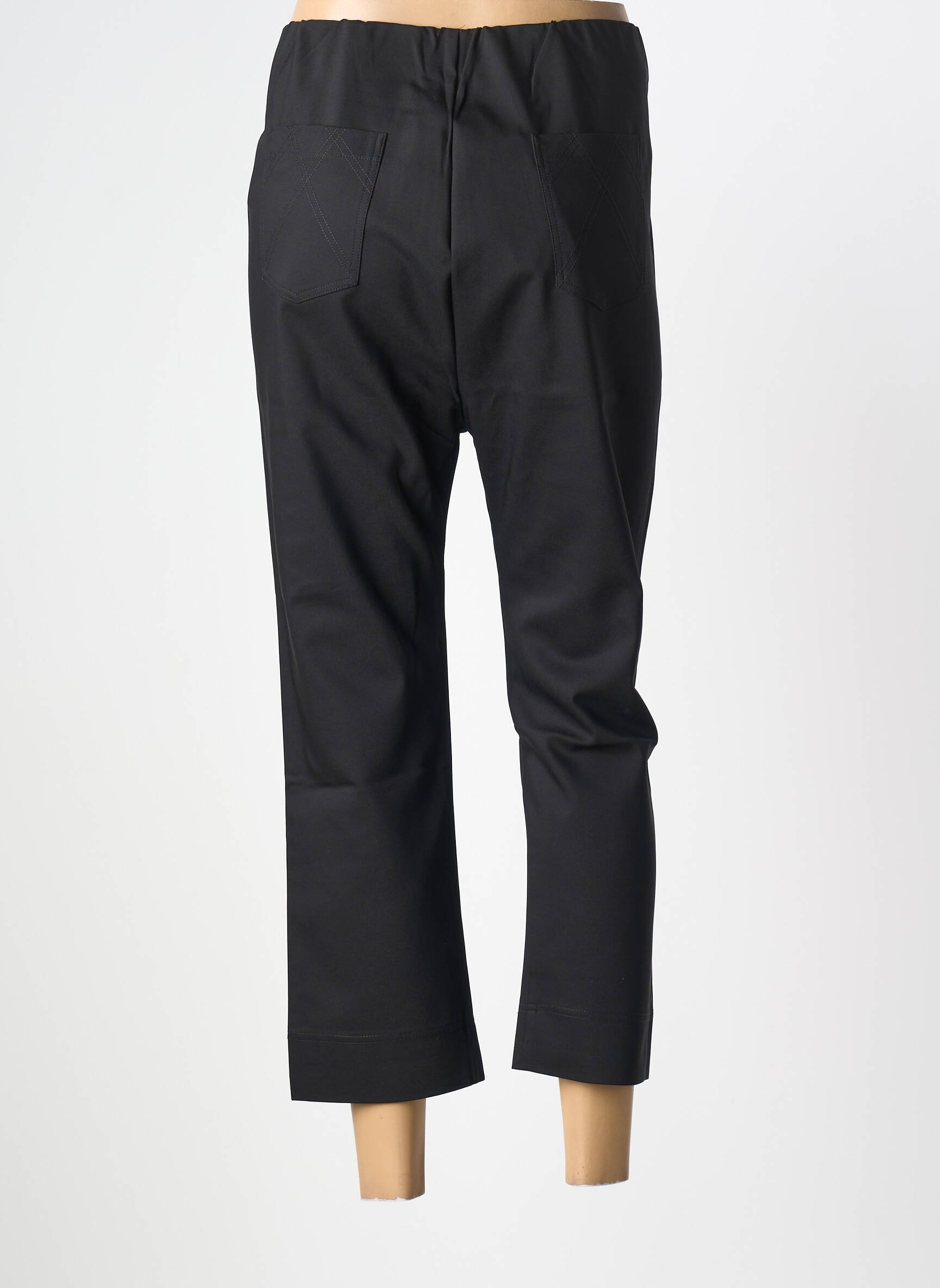 Jegging jersey audinys aukšta talija juodas MARBLE moteris