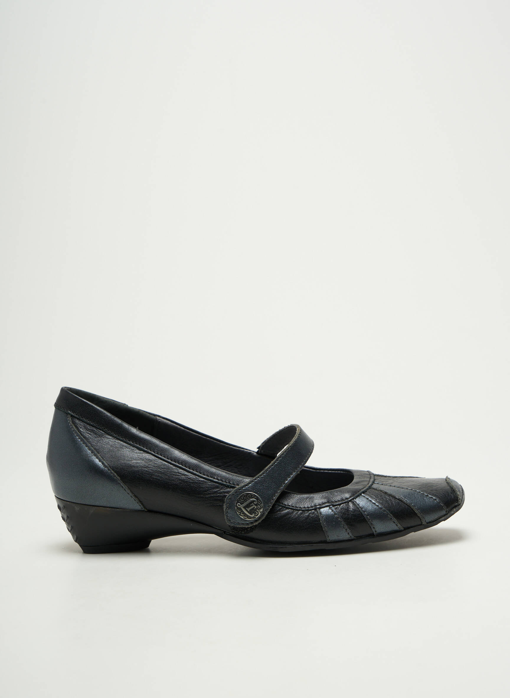 Balerinos velcro užsegimas plokščias kulnas iki 3 cm juodas LUXAT moteris