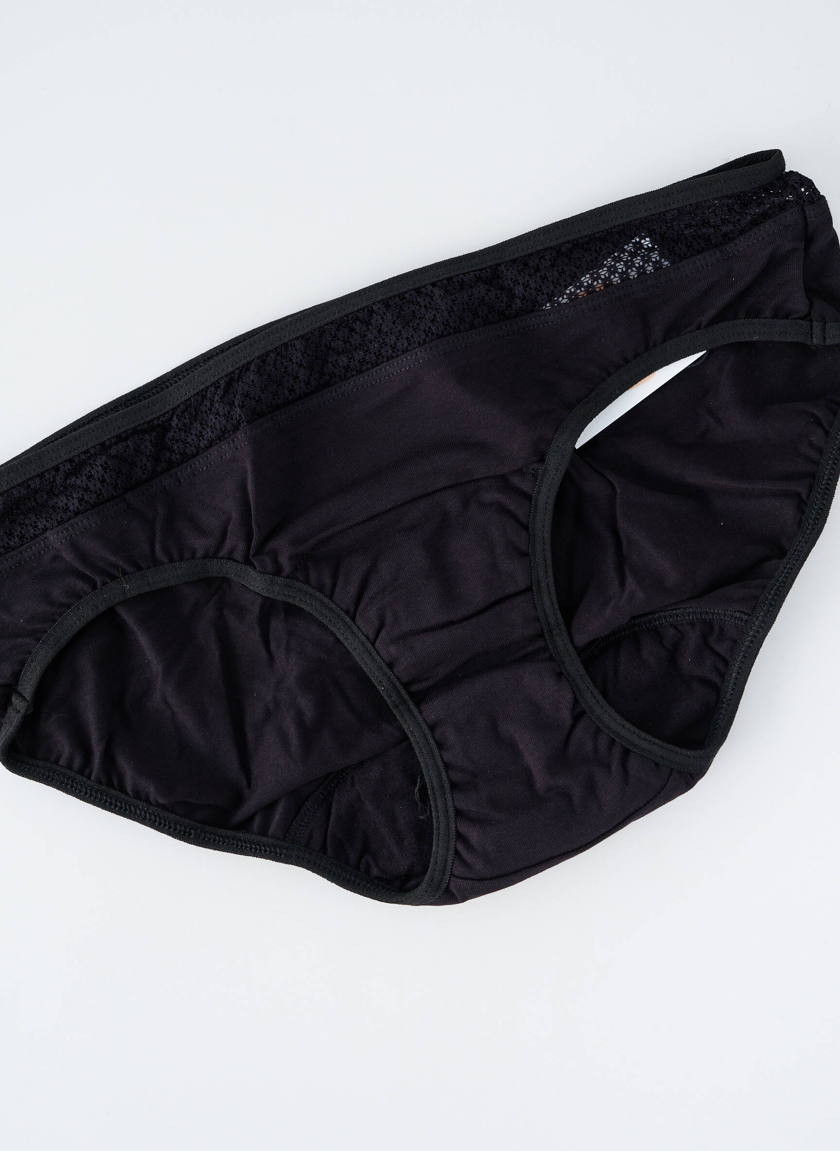 Menstruacinė kelnaitė jersey audinys juodas LA CULOTTE PARISIENNE moteris