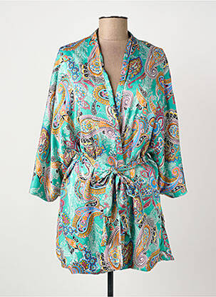 Kimono striukė ilgos rankovės žalias ROSA FASHION moteris