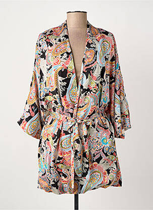 Kimono striukė ilgos rankovės juodas ROSA FASHION moteris