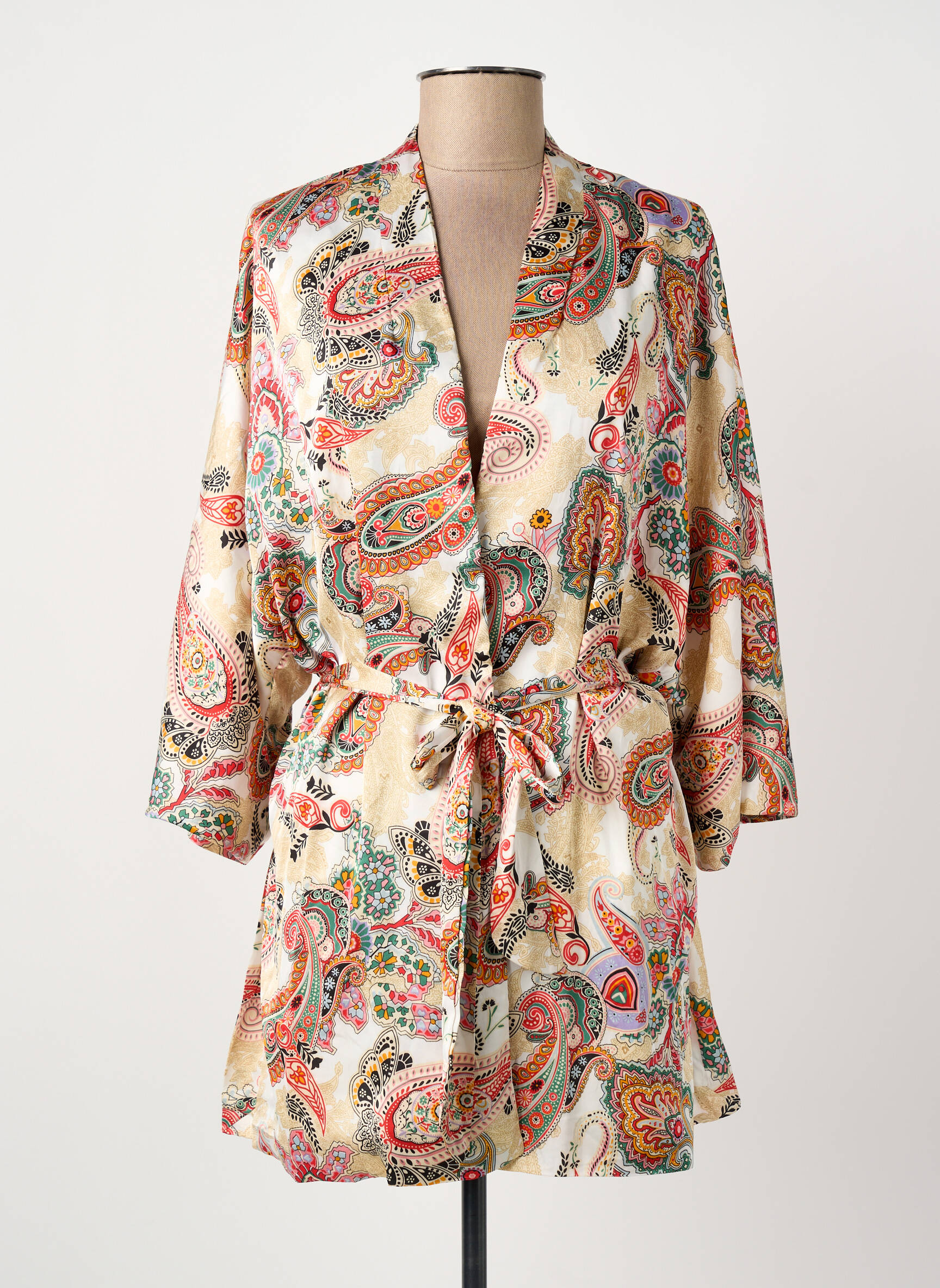 Kimono striukė užsegimas: diržas su užrišimu ties juosmeniu bežinis ROSA FASHION moteris