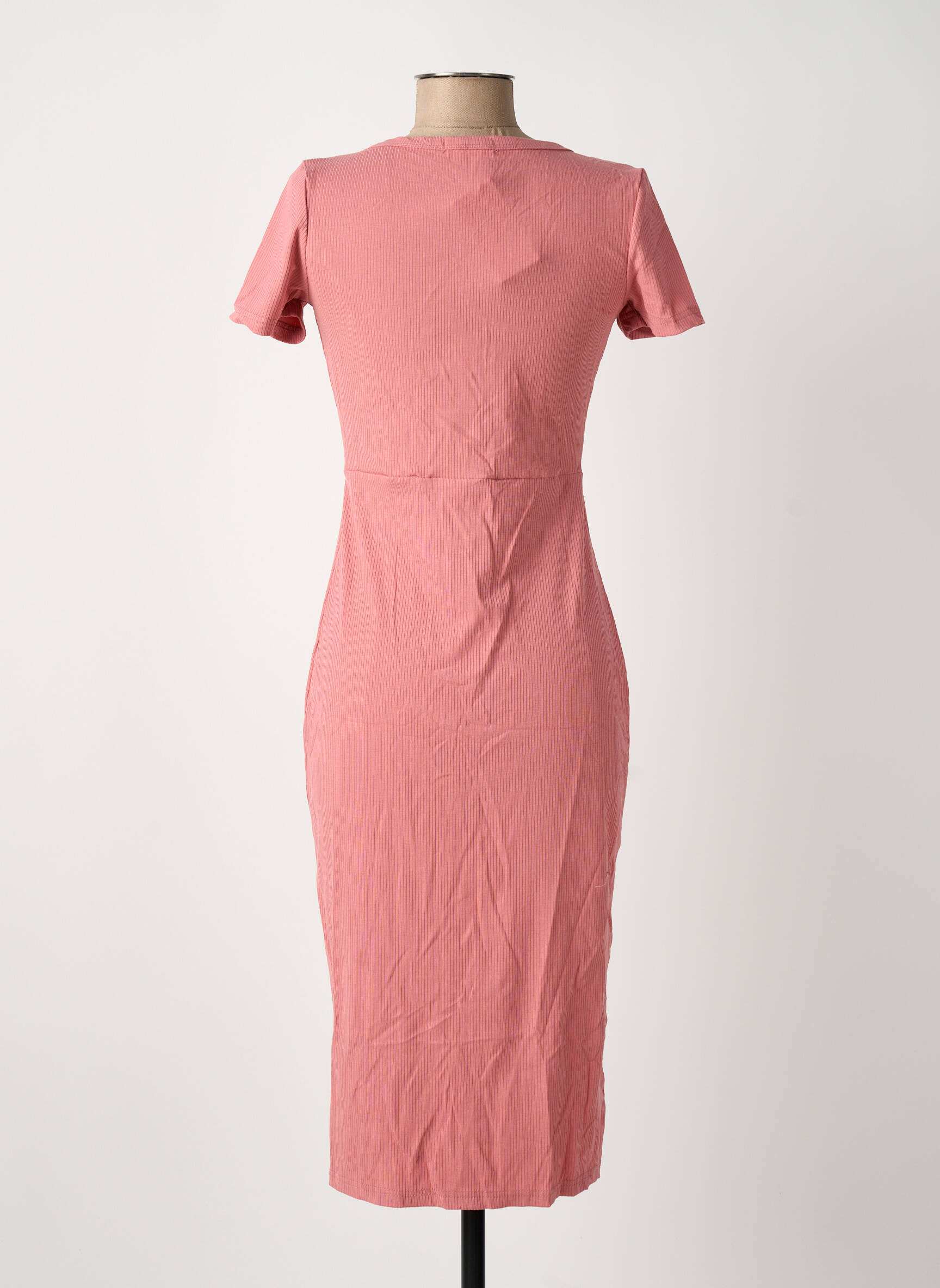 Pusilgių suknelė trumpas rankovės trumpas rankovės rožinė ROSA FASHION moteris
