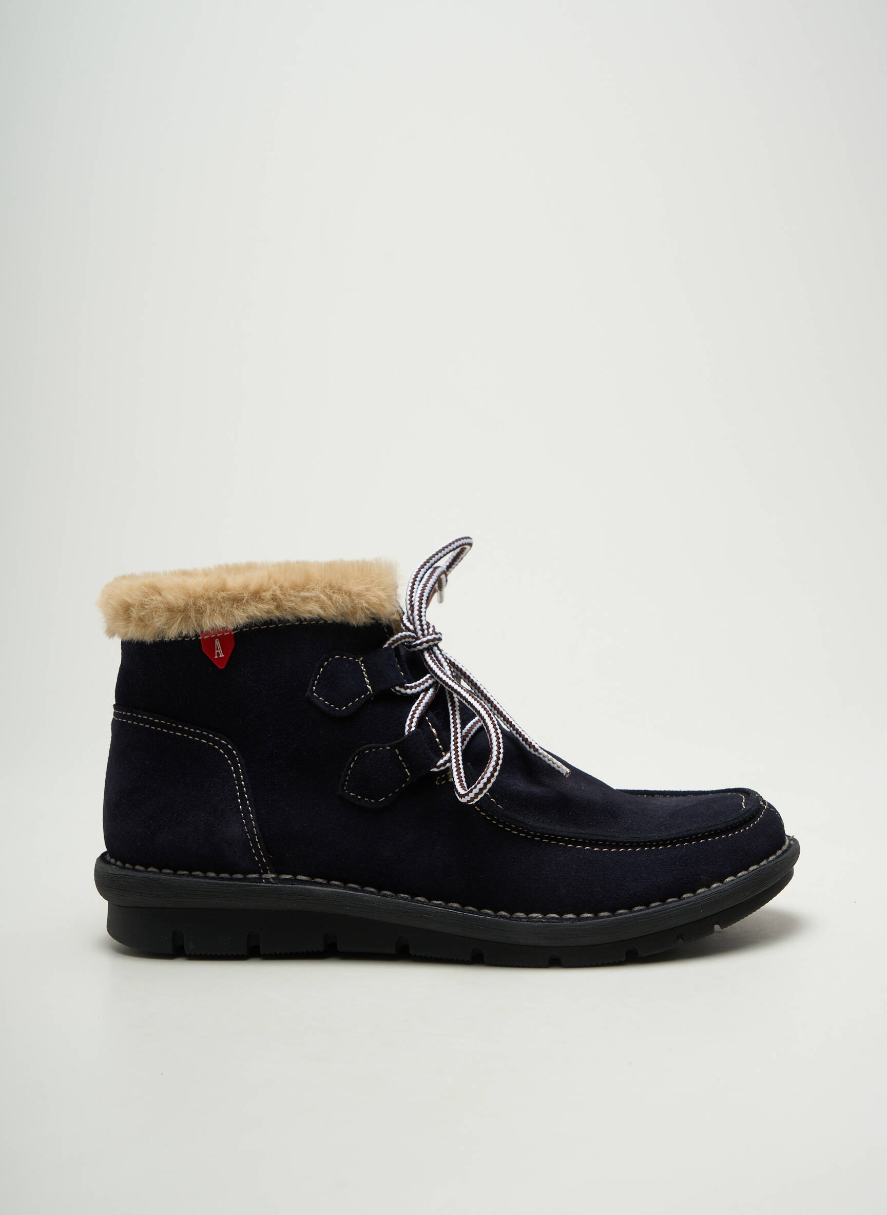Batai/botai nubuko audinys plokščias kulnas iki 3 cm mėlyna ALCE SHOES moteris