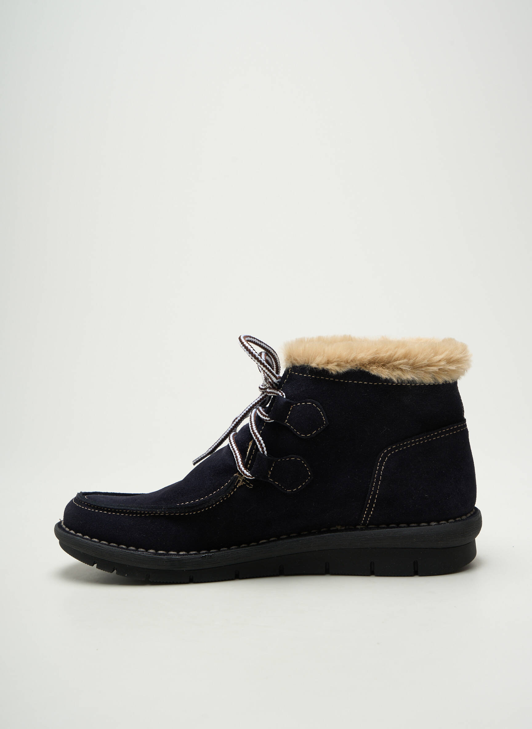 Batai/botai nubuko audinys plokščias kulnas iki 3 cm mėlyna ALCE SHOES moteris