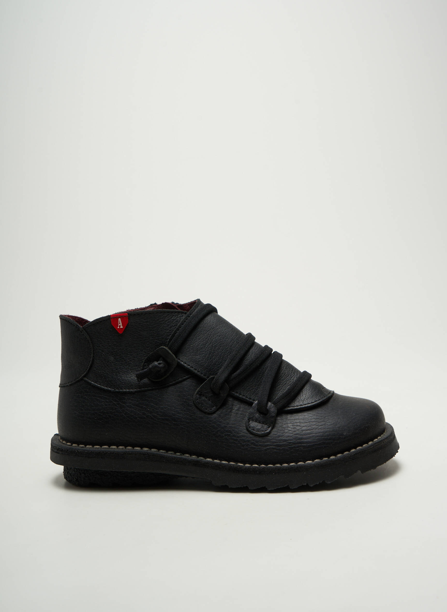 Batai/botai satino audinys plokščias kulnas iki 3 cm juodas ALCE SHOES moteris