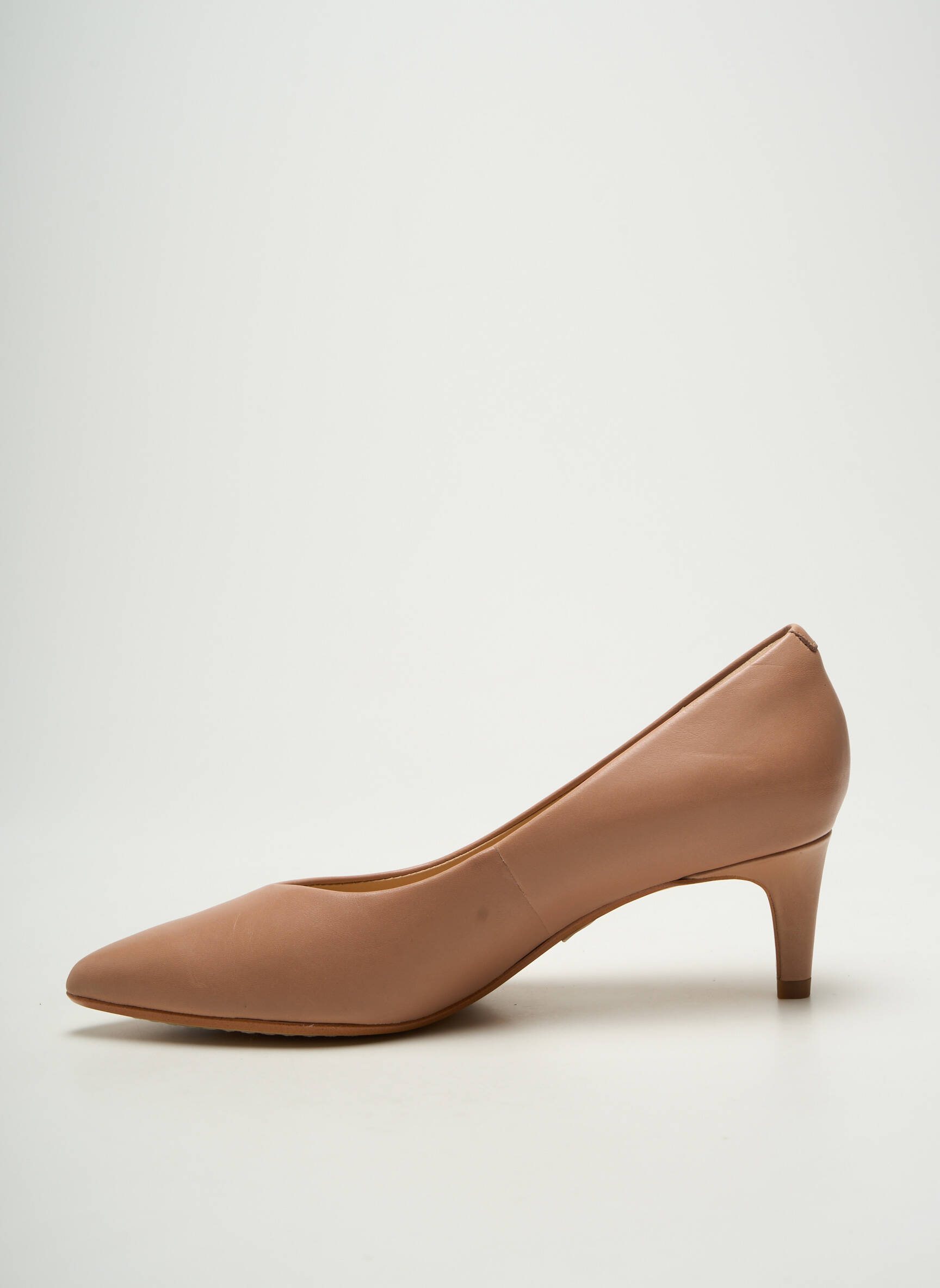 Aukštakulniai satino audinys kulnas nuo 4 iki 6 cm bežinis CLARKS moteris