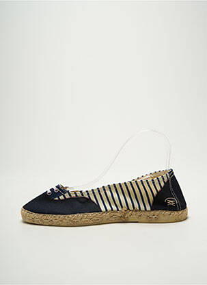 Espadrilės apvalus mygtukas plokščias kulnas iki 3 cm juodas B SIDED moteris