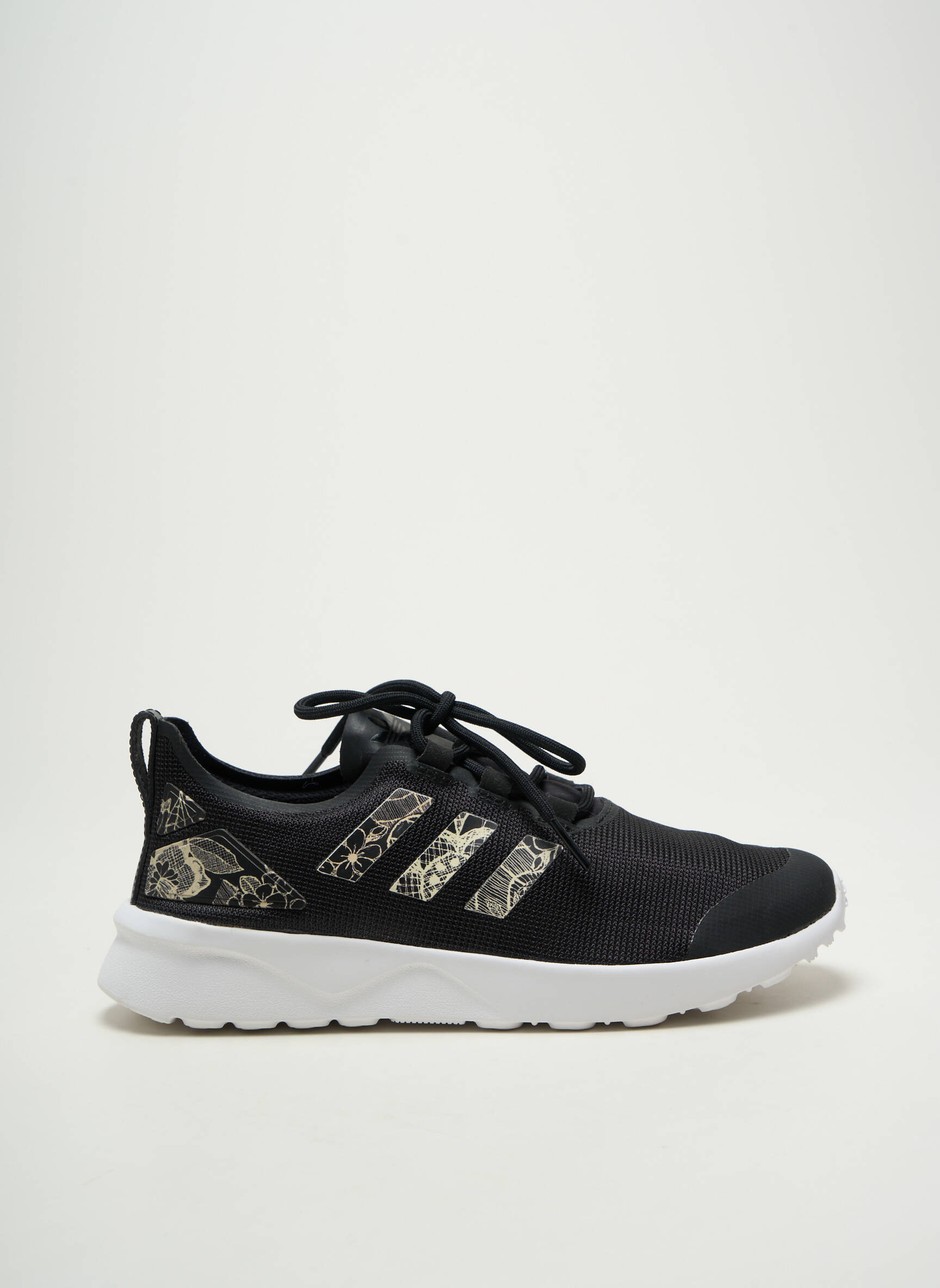 Bėgimo bateliai apvalus mygtukas plokščias kulnas iki 3 cm juodas ADIDAS moteris