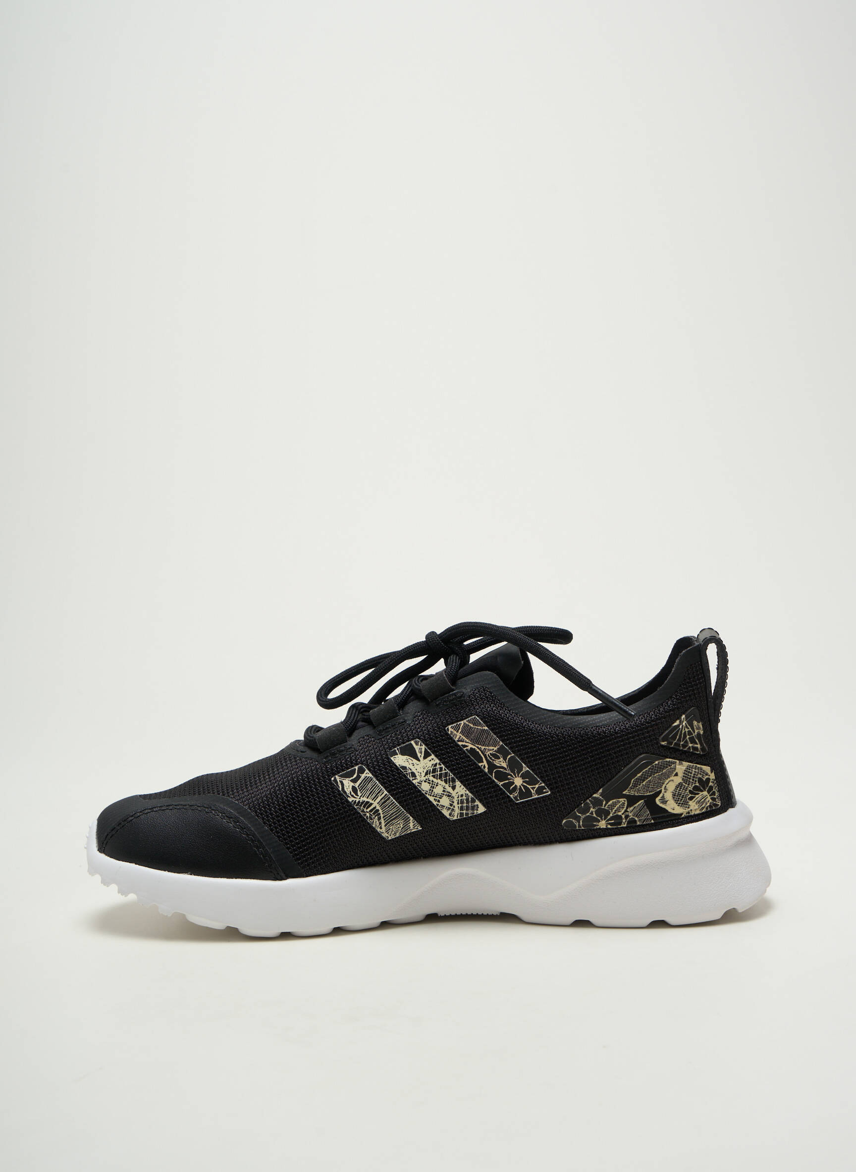 Bėgimo bateliai apvalus mygtukas plokščias kulnas iki 3 cm juodas ADIDAS moteris