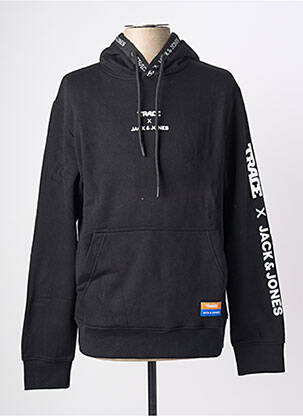 Kapišonas siuvinėjimas ilgos rankovės juodas JACK & JONES vyras