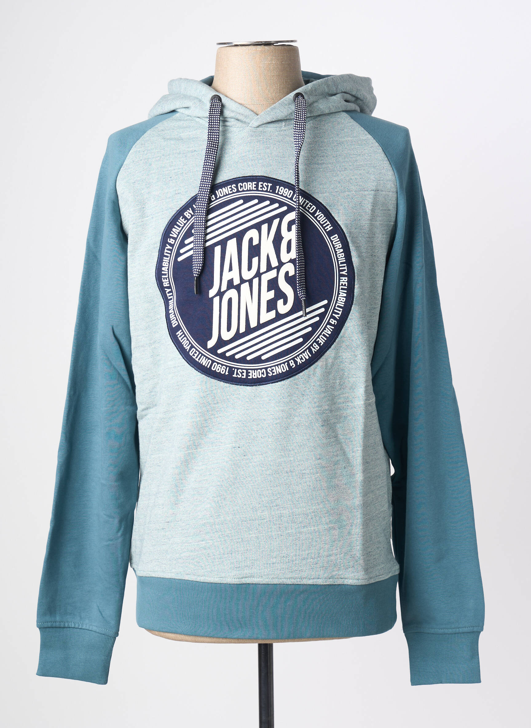 Kapišonas siuvinėjimas ilgos rankovės žalias JACK & JONES vyras