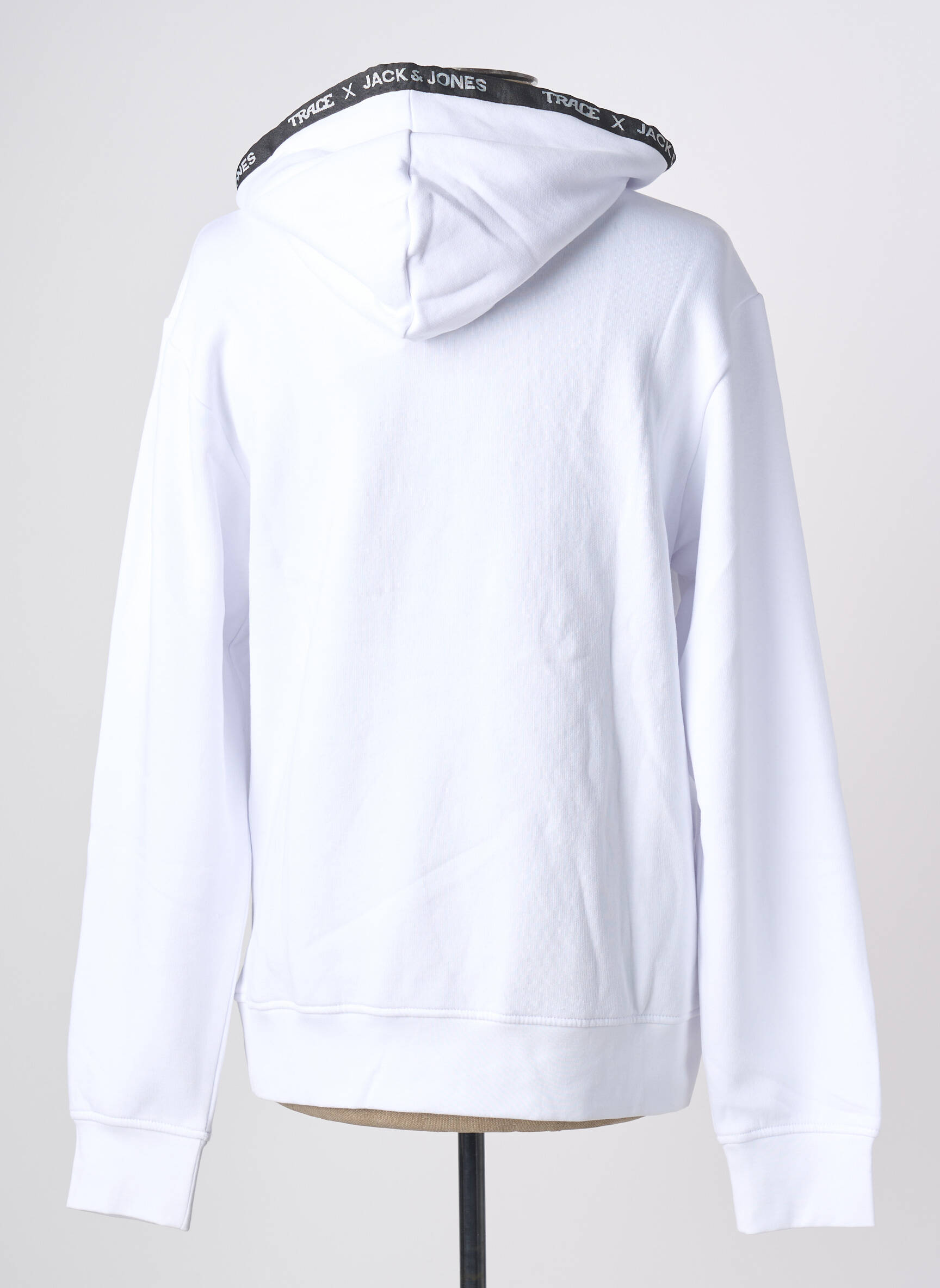 Kapišonas siuvinėjimas ilgos rankovės baltas JACK & JONES vyras