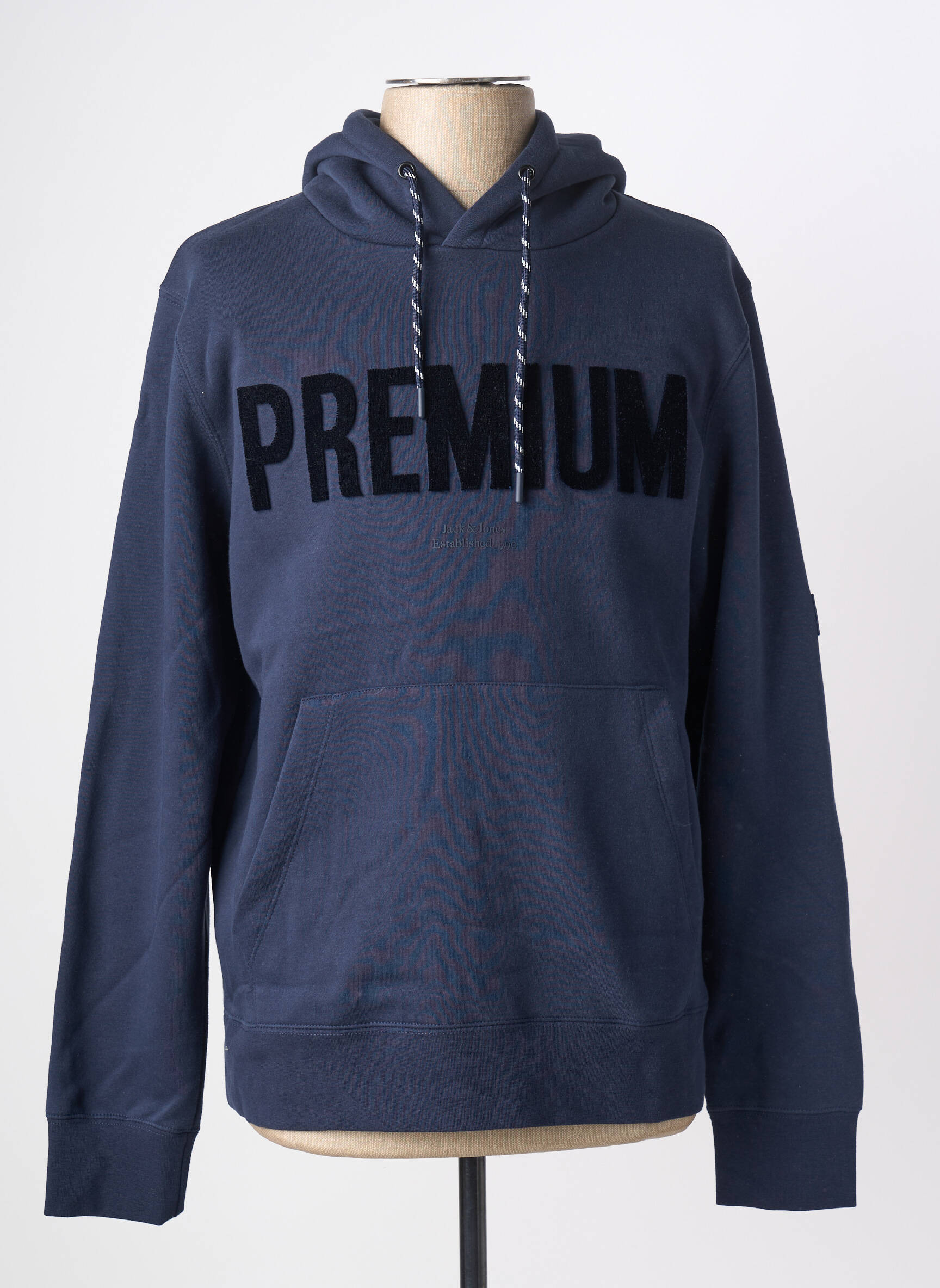 Kapišonas kišenės ilgos rankovės mėlyna JACK & JONES vyras