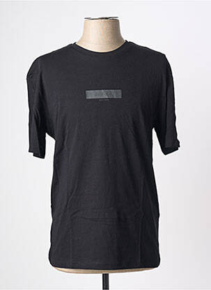 T-marškinys tiesi kirpimas trumpas rankovės juodas JACK & JONES vyras