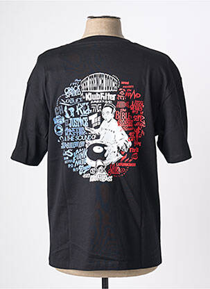 T-marškinys tiesi kirpimas trumpas rankovės juodas JACK & JONES vyras