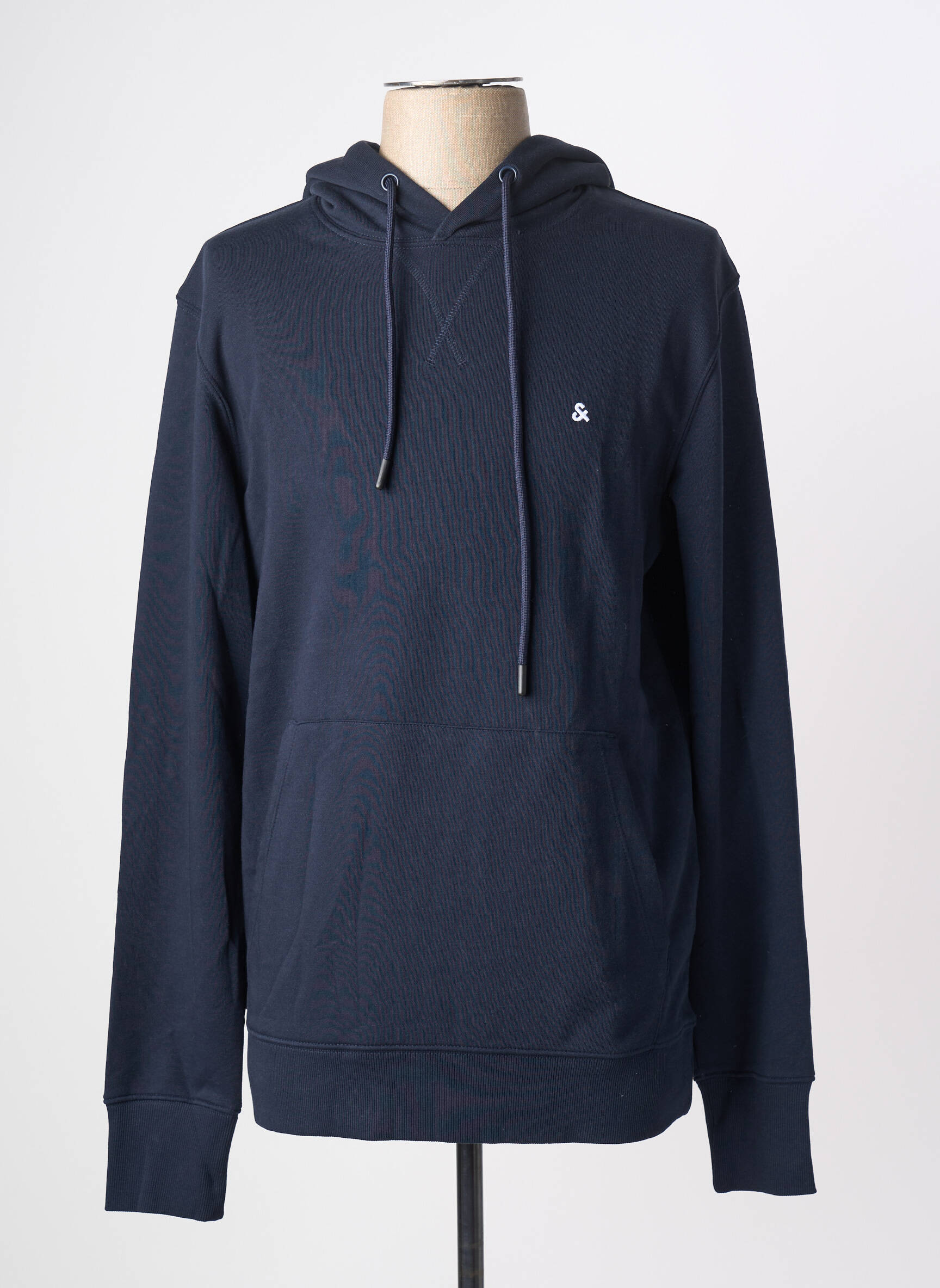 Kapišonas siuvinėjimas ilgos rankovės mėlyna JACK & JONES vyras