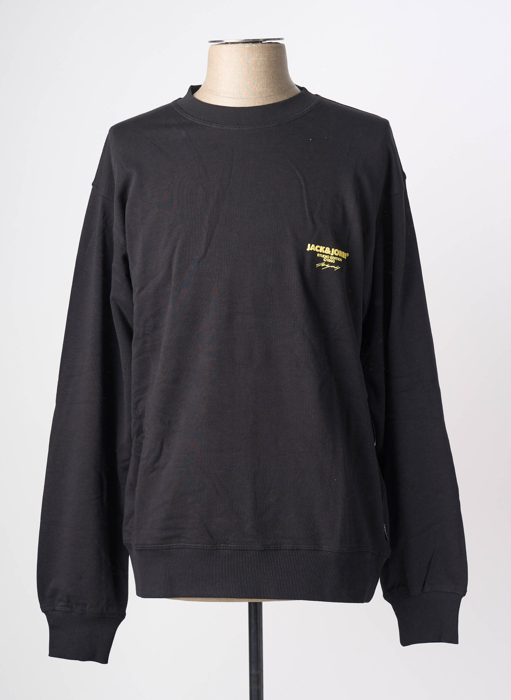 Mikroskopas ilgos rankovės ilgos rankovės juodas JACK & JONES vyras
