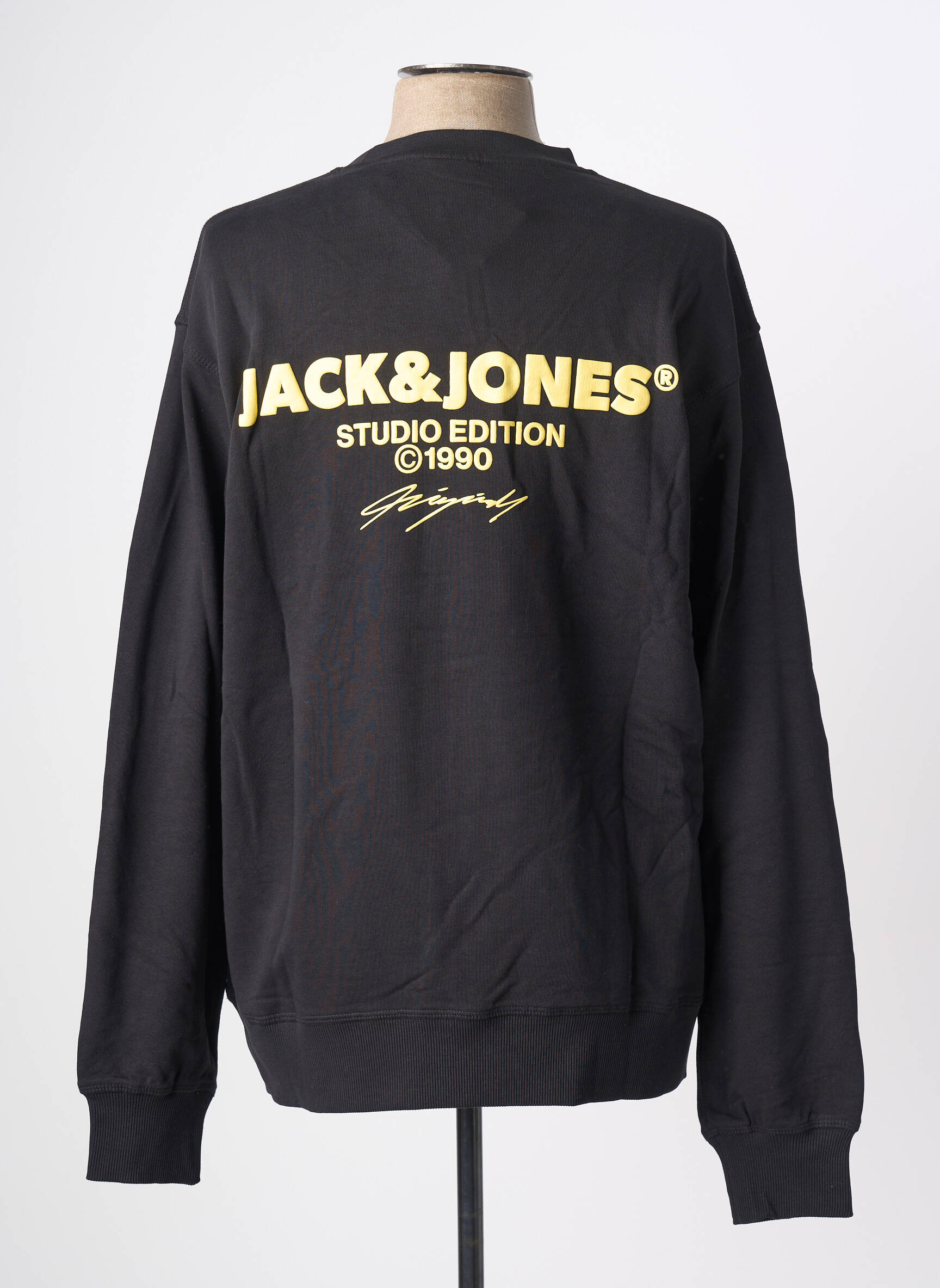 Mikroskopas ilgos rankovės ilgos rankovės juodas JACK & JONES vyras
