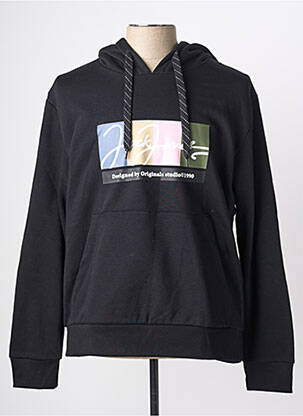 Kapišonas kišenės ilgos rankovės juodas JACK & JONES vyras