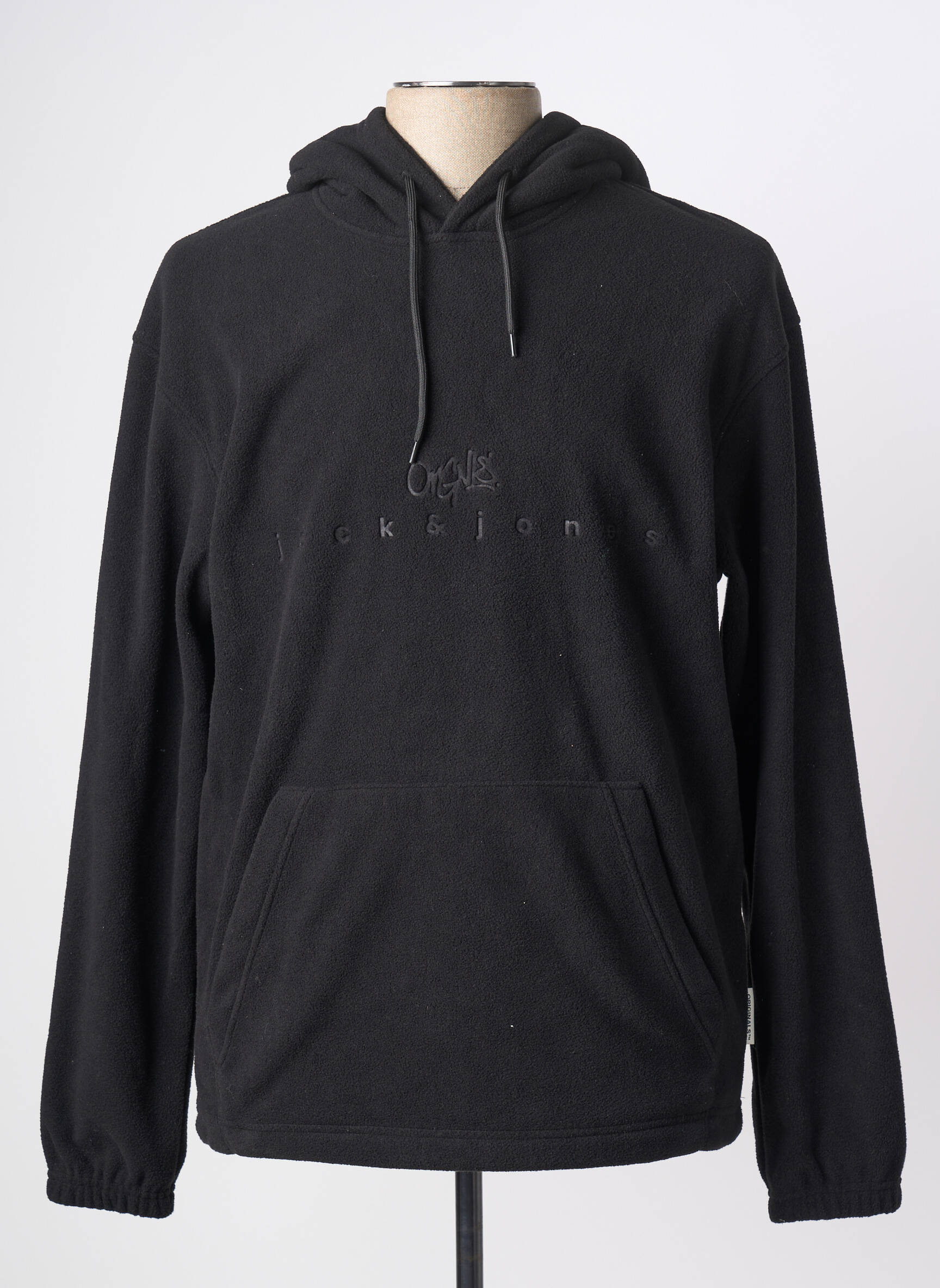 Kapišonas kišenės ilgos rankovės juodas JACK & JONES vyras