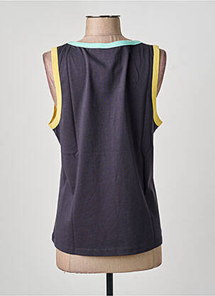 Marškiniai be rankovių sietspausdinimas be rankų pilka NINE TEES moteris