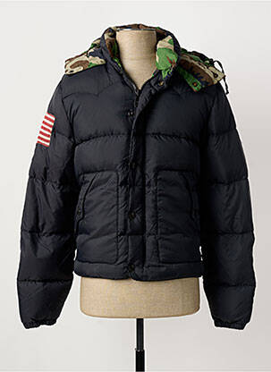 Pūkinė striukė kišenės su gobtuvu juodas RALPH LAUREN vyras