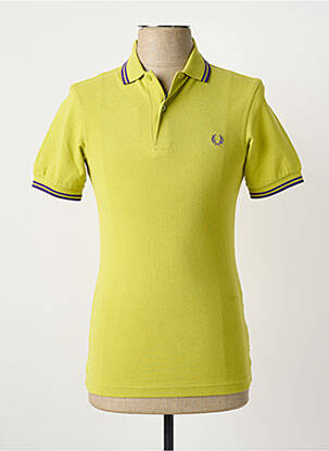 Polo centrinė iškirptė trumpas rankovės žalias FRED PERRY vyras