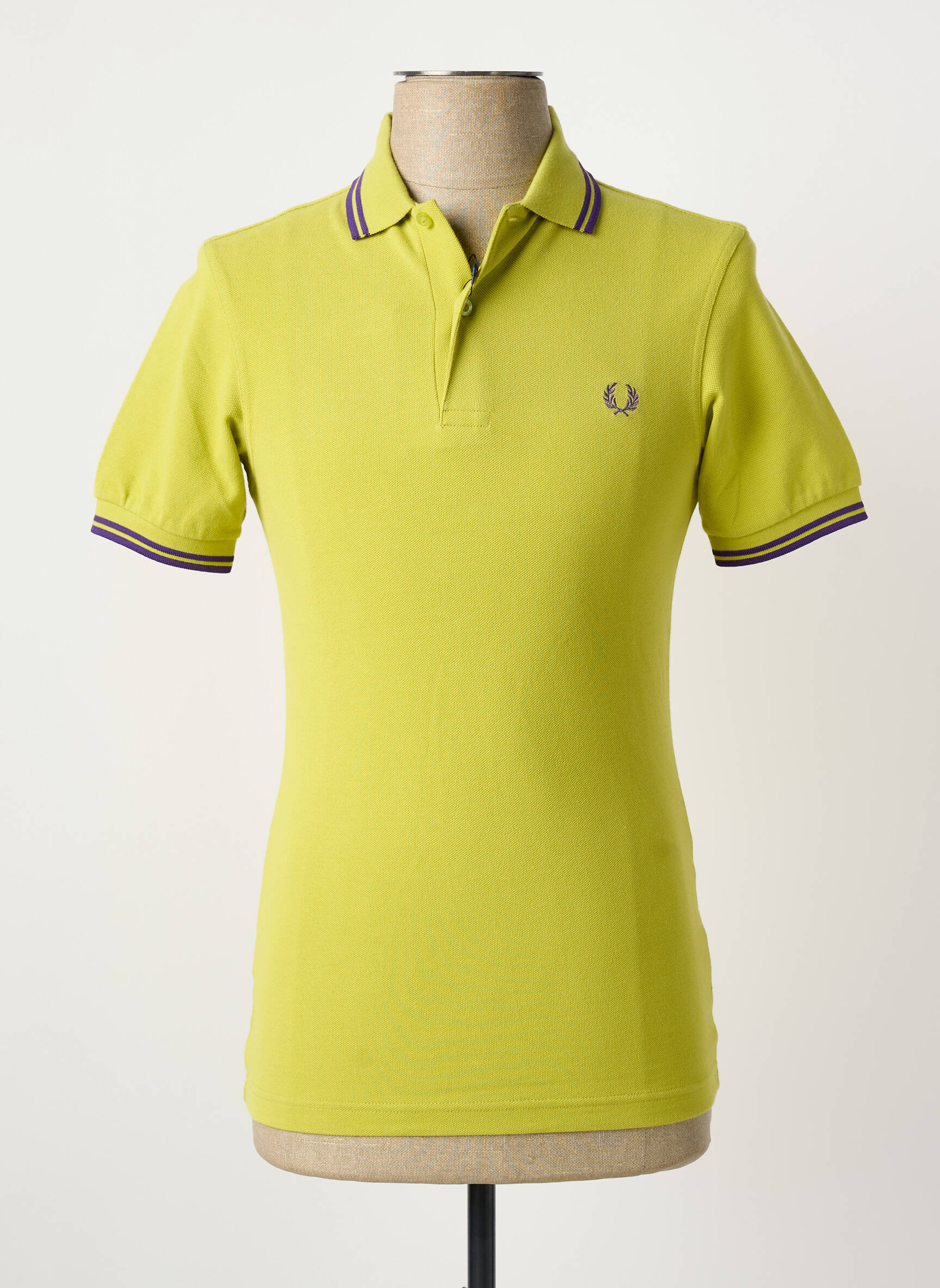 Polo centrinė iškirptė trumpas rankovės žalias FRED PERRY vyras