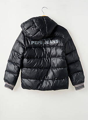 Pūkinė striukė kišenės su gobtuvu juodas PEPE JEANS berniukas