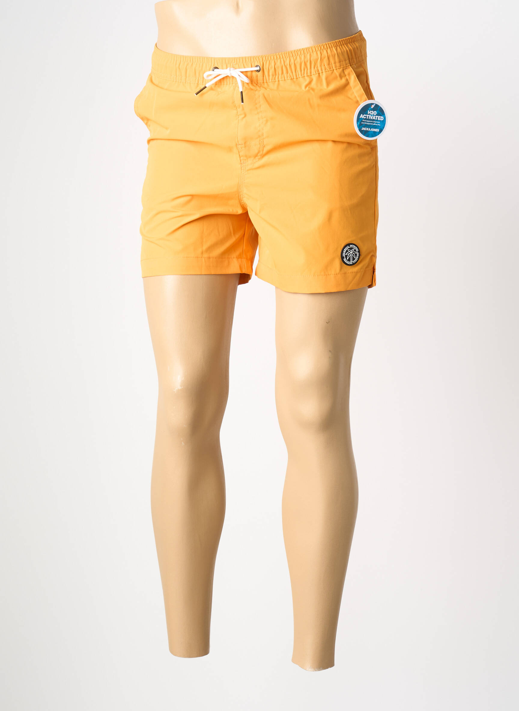 Maudymosi šortas satino efektas geltona JACK & JONES vyras