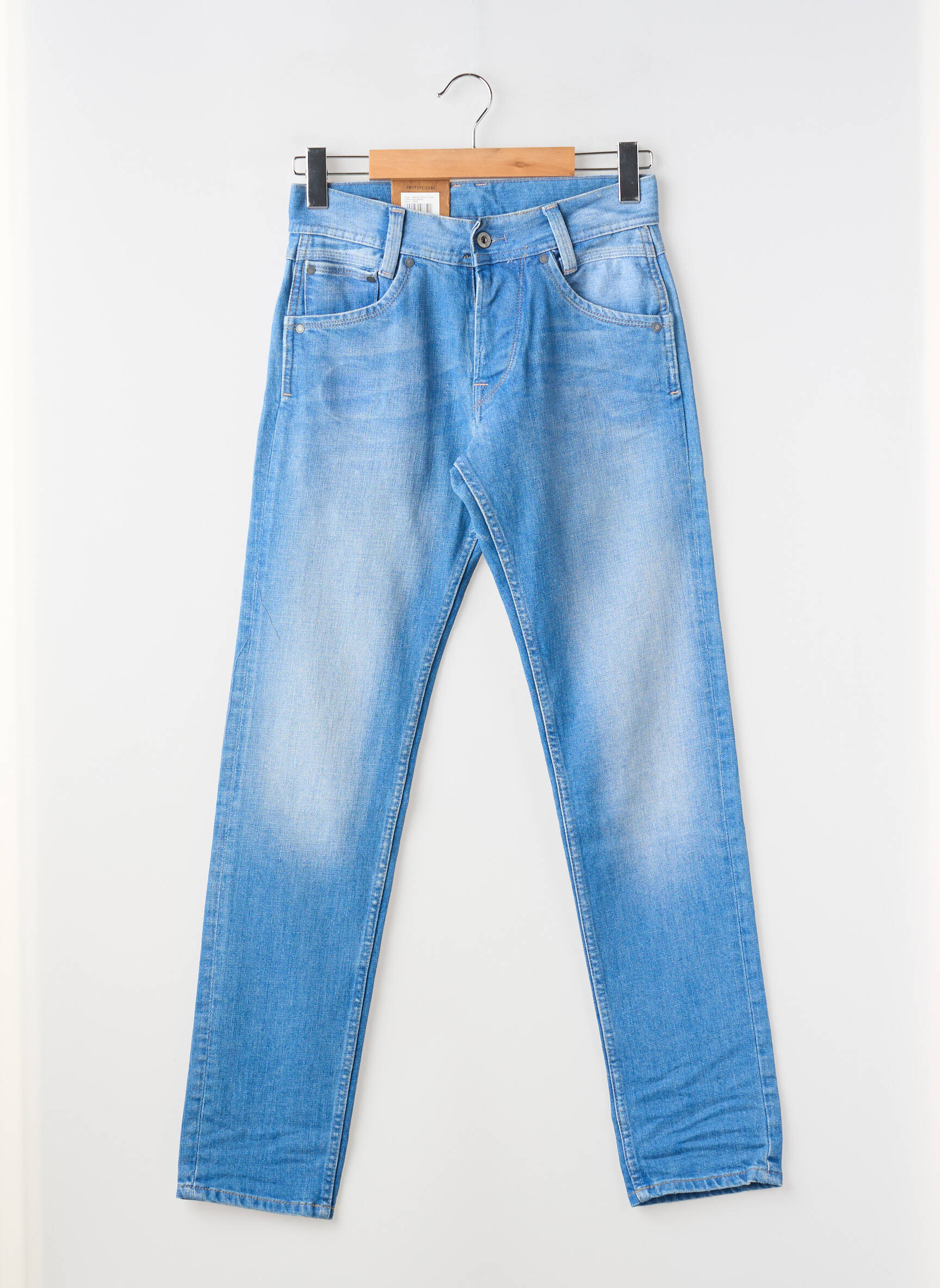 Lieknos džinsai priekinė mygtukų uždarymo sistema normala dydis mėlyna PEPE JEANS vyras