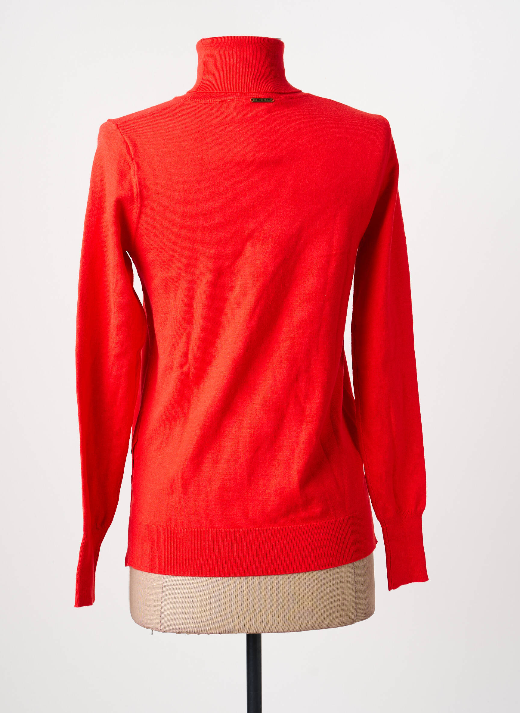 Megztinis su aukštu kaklu raudona ONE STEP moteris