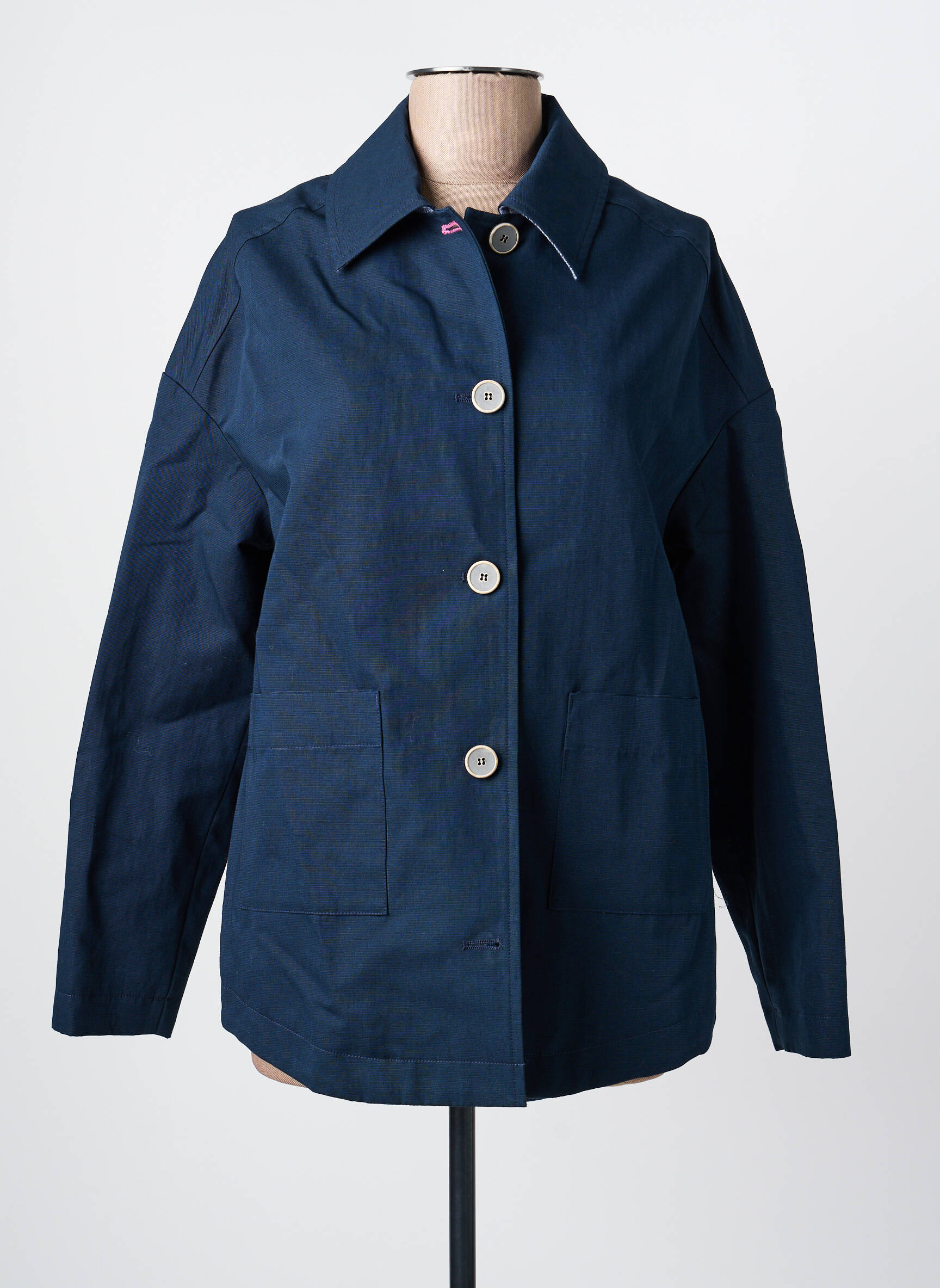 Paltas kišenės be gobtuvų mėlyna TRENCH & COAT moteris