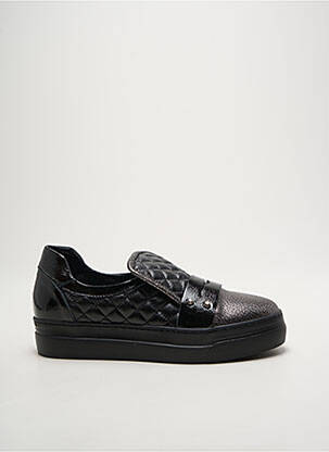 Slip-on batai satino audinys plokščias kulnas iki 3 cm juodas MOT-CLÈ moteris