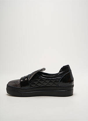 Slip-on batai satino audinys plokščias kulnas iki 3 cm juodas MOT-CLÈ moteris