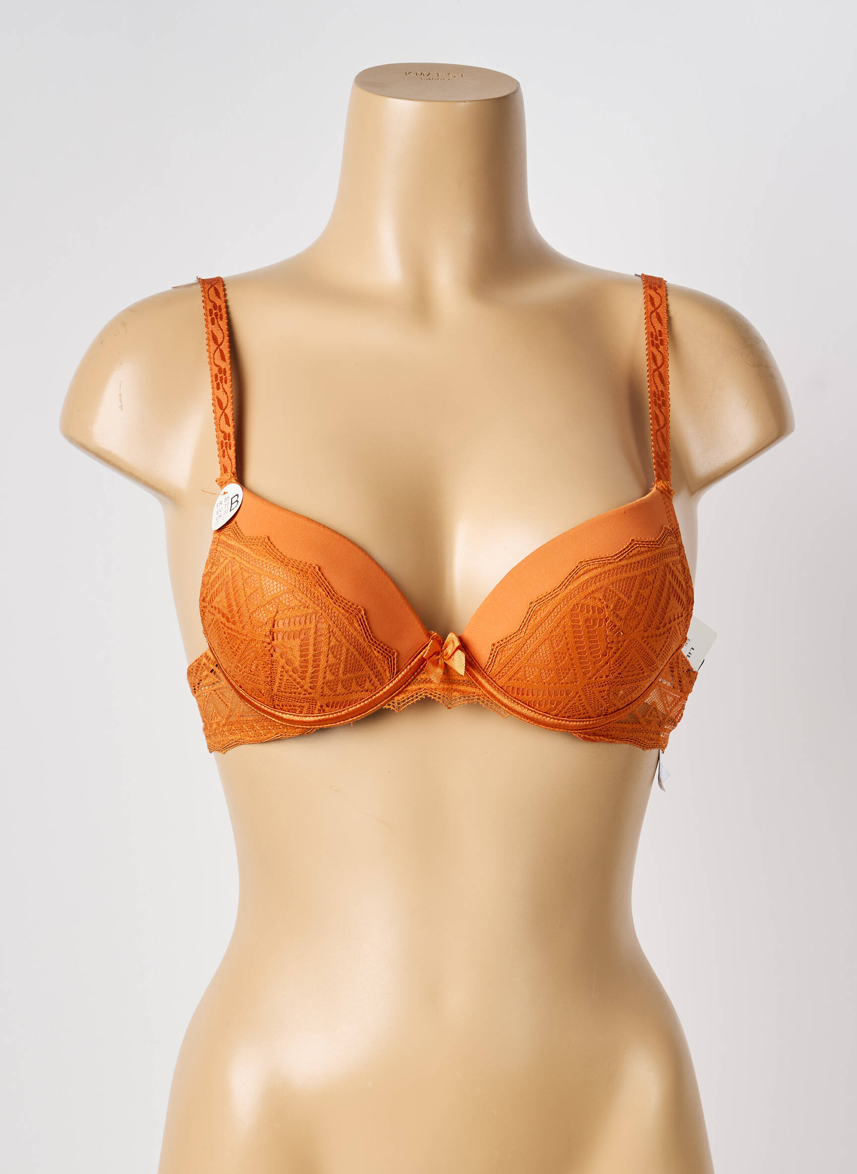 Liemenėlė push-up liemenėlė su aukštu palaikymu push-up liemenėlė su aukštu palaikymu oranžinė LILI & ZOÉ moteris