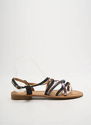 Sandalai/nu pėdos plokščias kulnas iki 3 cm juodas IDEAL SHOES moteris