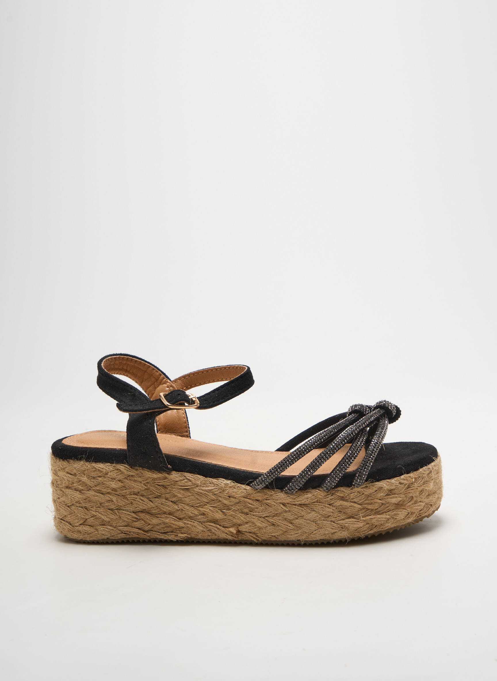 Sandalai/nu pėdos kulnas nuo 4 iki 6 cm juodas IDEAL SHOES moteris