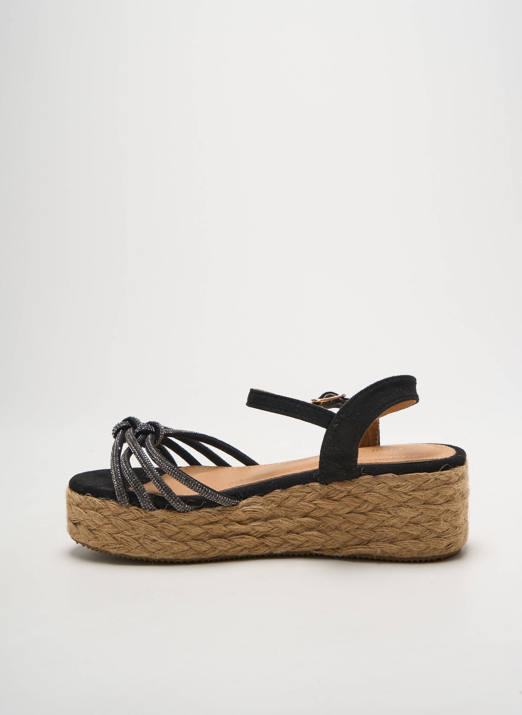Sandalai/nu pėdos kulnas nuo 4 iki 6 cm juodas IDEAL SHOES moteris