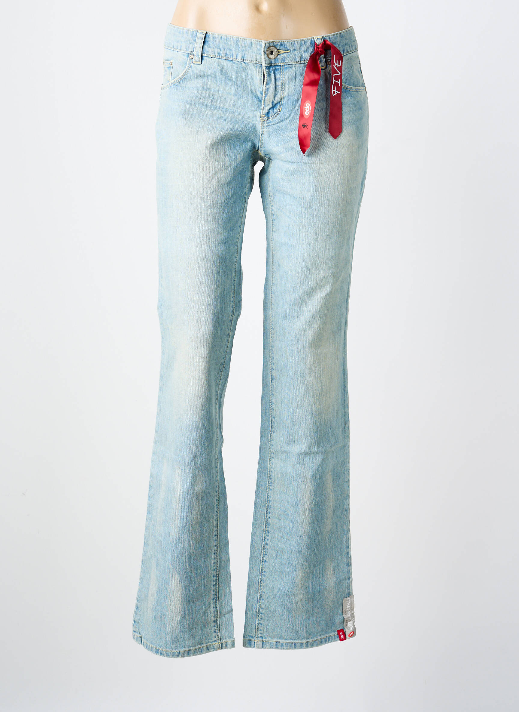 Bootcut džinsai tamprumas maža dydžio mėlyna EDC BY ESPRIT moteris